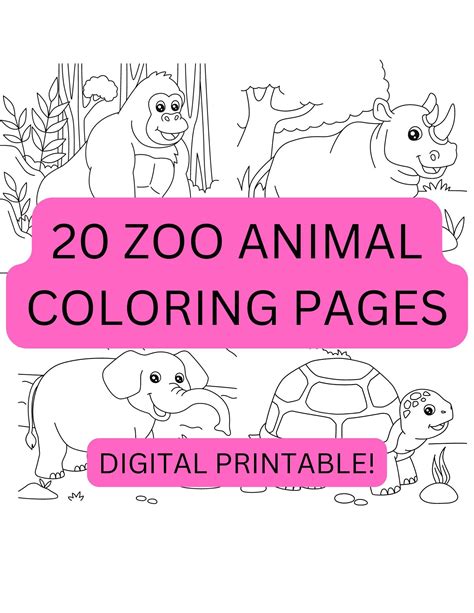 Zoo Animal Coloring Pages For Kids All Kids Network I - vrogue.co