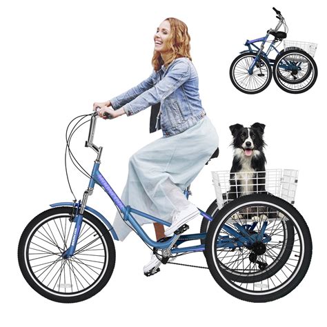 Mooncool Adult Folding Tricycle 7-Speed, Adult Trikes 24 inch Wheel ...