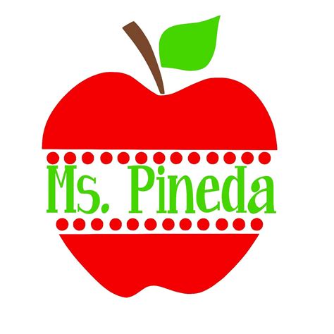 Customized Teacher Apple Decal | Monogram Decal