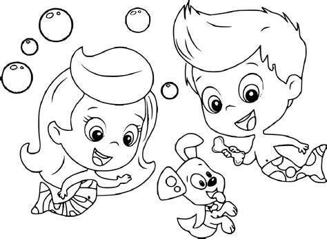 Nonny Bubble Guppies Kids Mermaid Coloring Pages - Coloring Cool