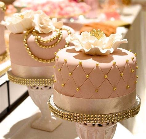 Vintage Pink & Gold Pearls Elegant Cakes | Elegant birthday cakes ...