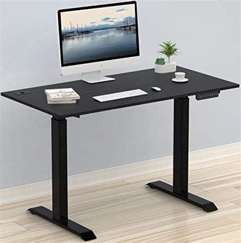 SHW Electric Height Adjustable Computer Desk, 48 x 24 Inches, Oak- Buy ...