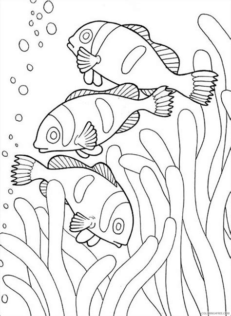 Clownfish Coloring Pages Animal Printable Sheets clown fish 2021 1100 Coloring4free ...