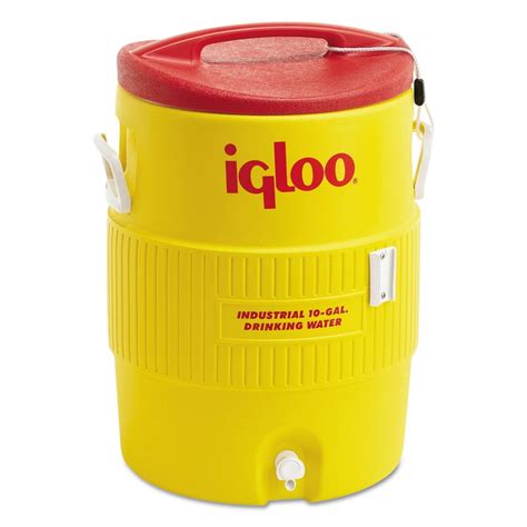 Igloo Industrial Water Cooler, 10 gal, Yellow/Red -IGL4101 - Walmart.com - Walmart.com