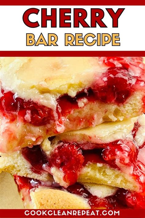 Cherry Bars Recipe - Cook Clean Repeat