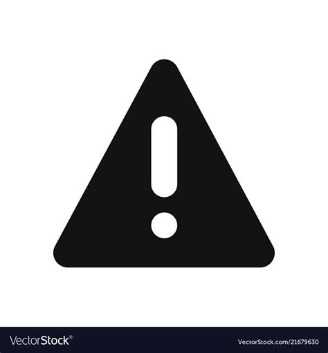 Warning triangle icon error alert problem failure Vector Image