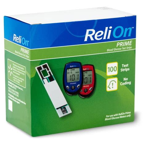 ReliOn Prime Blood Glucose Test Strips, 100 Count - Walmart.com - Walmart.com