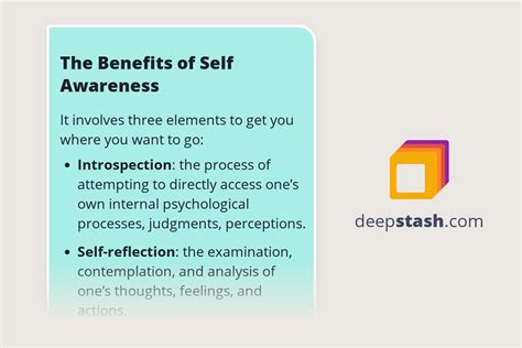 The Benefits of Self Awareness - Deepstash