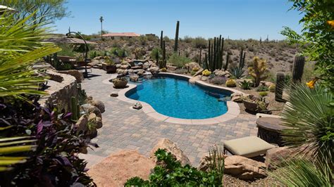 Desert Landscaping Ideas With Freeform Pool Designs