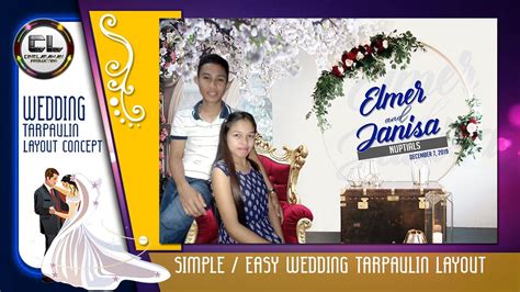 Simple & Easy Tarpaulin Design for Wedding || CINELarawan Production - YouTube