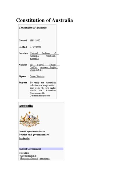 Constitution of Australia | Government Of Australia | States And Territories Of Australia