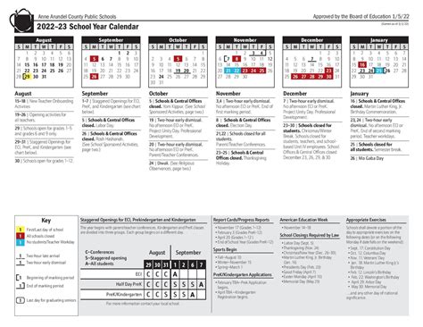 Anne Arundel County Public Schools Calendar 2022-2023 PDF