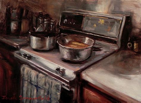 Vintage Kitchen by Jonelle Summerfield | Original fine art, Original art for sale, Oil painting ...
