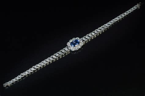 Antique Edwardian Sapphire Diamond Platinum Bracelet - Antique Jewelry | Vintage Rings | Faberge ...