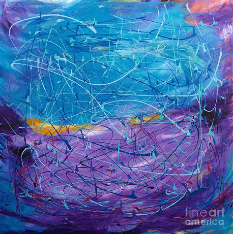 Purple/blue Abstract Painting by Art by Danielle