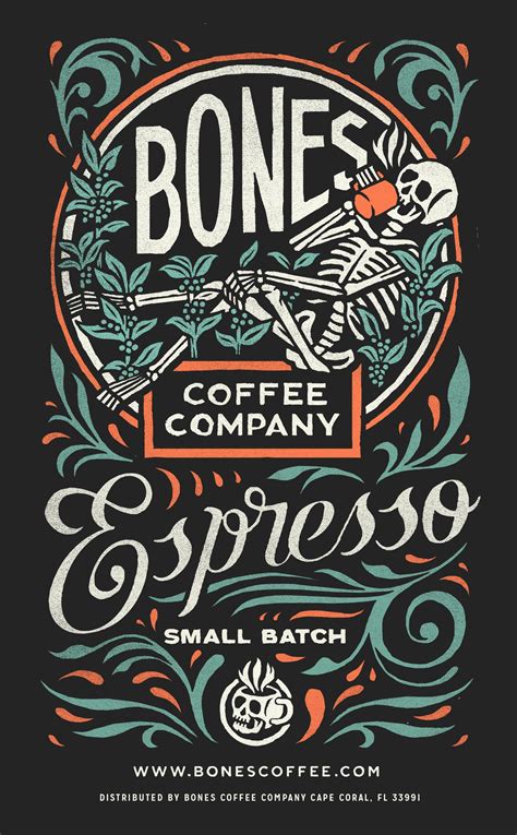 Bones Coffee's Espresso is a blend of South-Central American beans that yields a full-bodied and ...