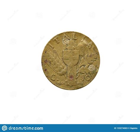 Reverse of 10 Centesimo Coin Made by Italy that Shows Coat of Arms Stock Image - Image of value ...