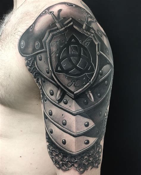 Pin on Celtic tattoos, shoulder armor tattoos