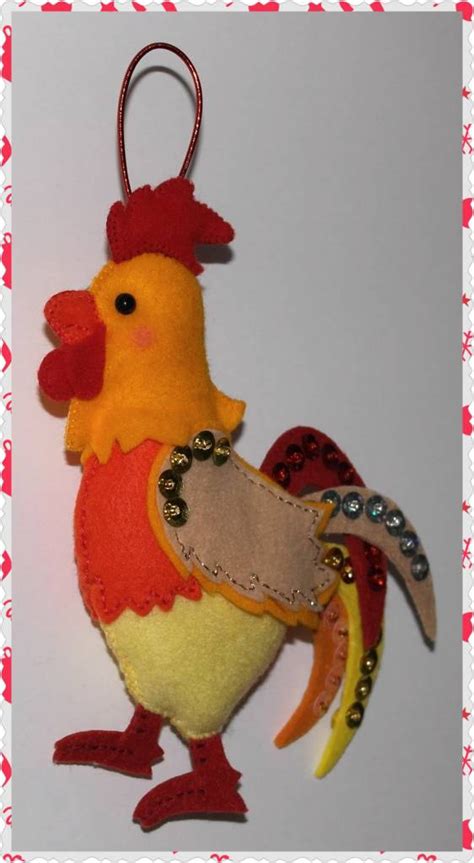 Red Rooster Symbol of 2017 Year by Chinese Zodiac Handmade - Etsy