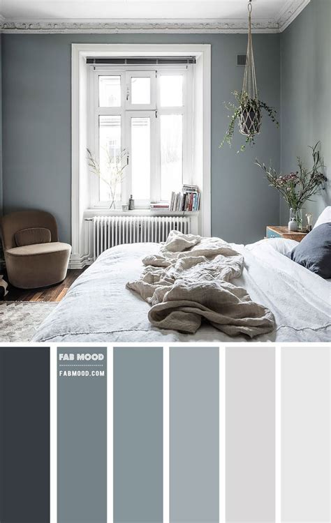 Slate Green and Grey Bedroom Color Scheme | Grey colour scheme bedroom, Grey bedroom colors ...