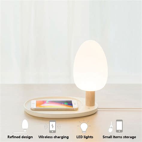 LED Desk Lamp With Wireless Charger,Qi Wireless Table Lamp Table Night Light Lamp with Three ...