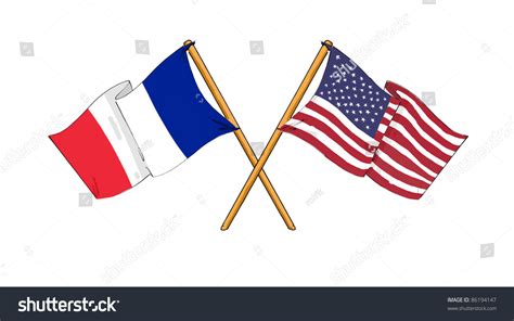 American French Alliance Friendship Stock Illustration 86194147 ...