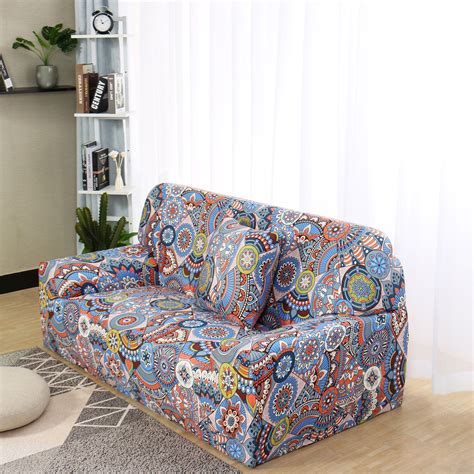 PiccoCasa Floral Stretch Polyester Spandex Slipcover for Sofa-4seater # ...