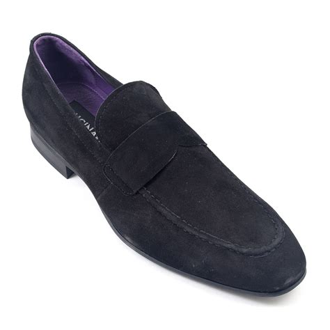 Buy Mens Black Suede Loafers | Gucinari Mens Loafers