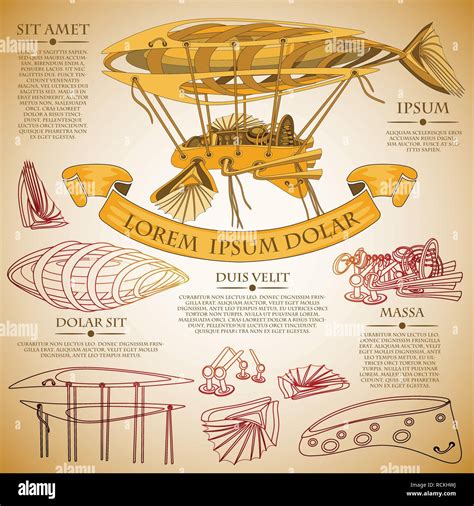 Fantastic Zeppelin airship paper plan. Futuristic or steampunk tattoo ...