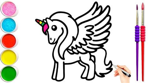 How to Draw Alicorn for Kids | How To Draw An Alicorn (Unicorn & Pegasus) | Pegasus drawing for ...