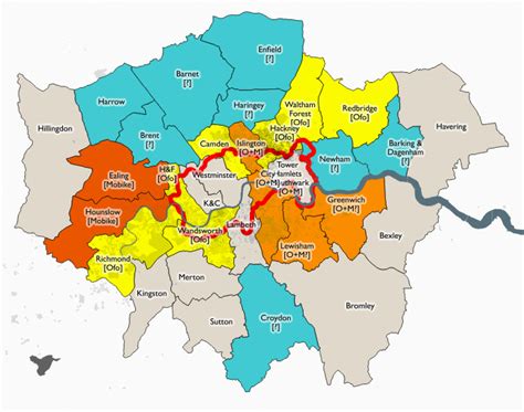 Boroughs Of London Map