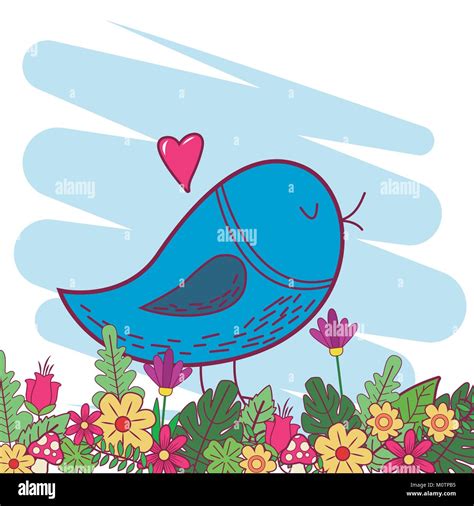 Animals on spring cartoon Stock Vector Image & Art - Alamy