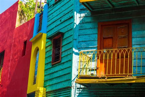 BUENOS AIRES / ARGENTINA - 05/04/2019: Colorful Old Buildings in the ...