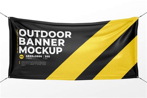 Outdoor Vinyl Banner Mock-Up | Advertising Mockups ~ Creative Market