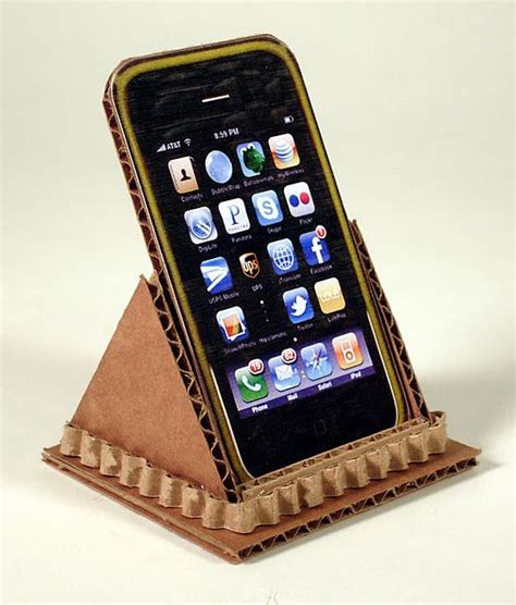 phone stand | Diy phone stand, Diy iphone stand, Diy cardboard