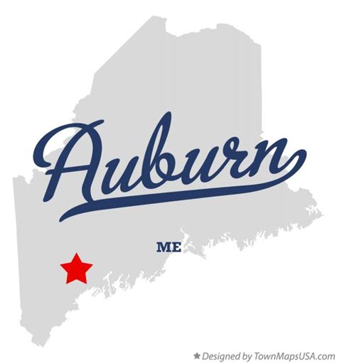 Map of Auburn, ME, Maine