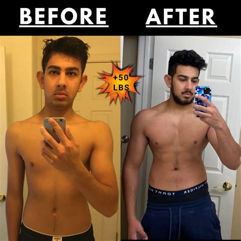 Male Weight Gain Before And After