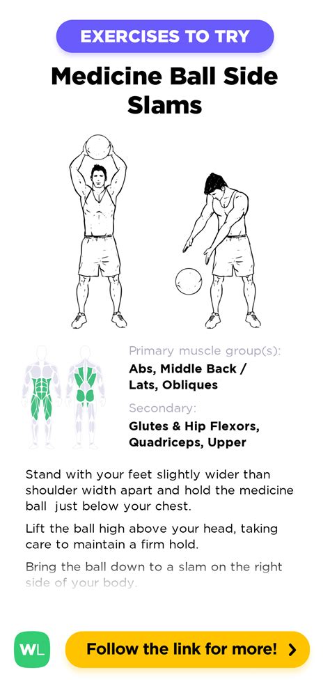 Medicine Ball / Alternating Side Slams – WorkoutLabs Exercise Guide