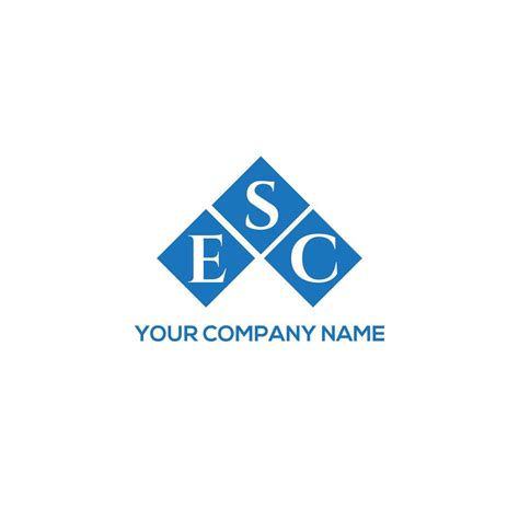 ESC letter logo design on white background. ESC creative initials ...