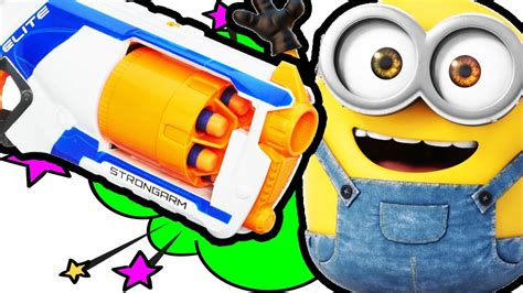 【Shooting Toys Minion】Kids Play Toys Nerf Gun Video, Nerf War Toys Gun Playing Video with Toy ...