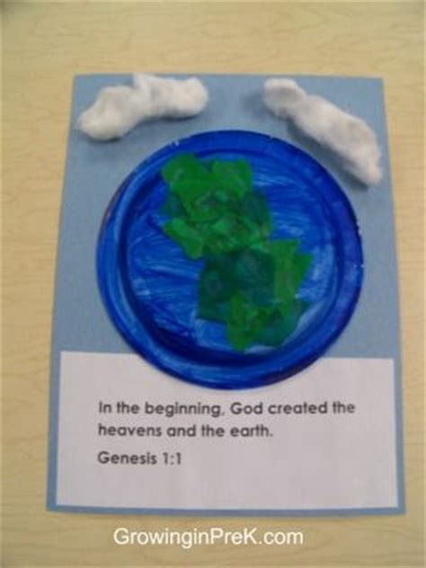 Craft for Genesis 1:1 "In the beginning God created the heavens and the earth." Day 1 Light ...