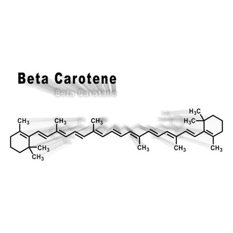 Premium Photo | Beta carotene, structural chemical formula on a white ...