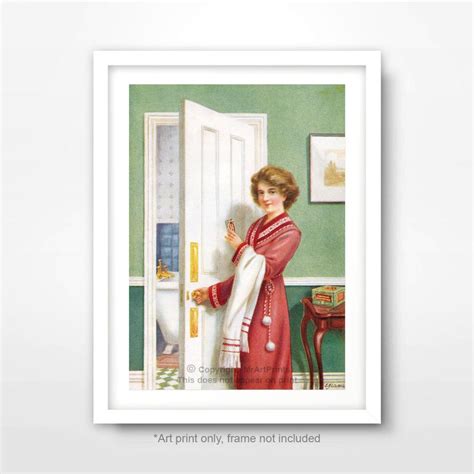 Vintage Illustration BATHROOM ART PRINT Poster Wall Picture - Etsy