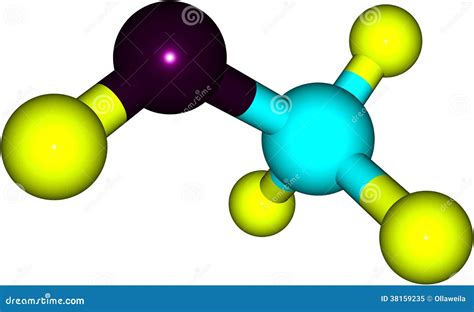 Methanol Molecular Structure Isolated on White Stock Illustration ...