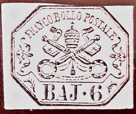 Italian Ancient States - Papal State 1850 - 6 baj of the - Catawiki