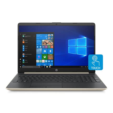 HP 15 Laptop, 15.6" HD Touch Display, Intel Core i3-8145U, 4GB, 128GB SSD, Pale Gold, 15 ...