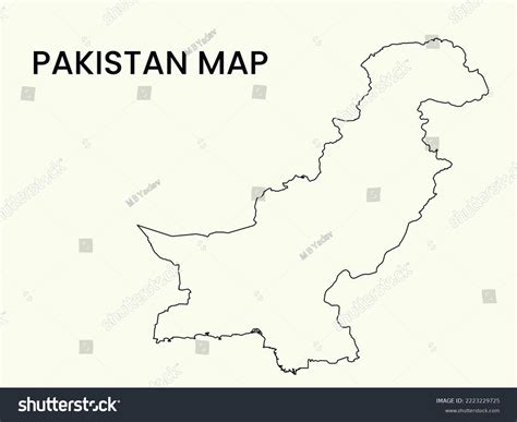 Map Pakistan Outline Map Pakistan Vector Stock Vector (Royalty Free ...