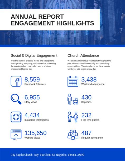 Annual Engagement Highlights Report Template - Venngage