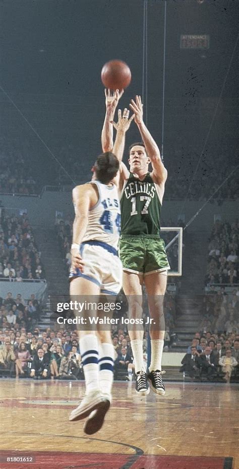 NBA finals, Boston Celtics John Havlicek in action, taking shot vs ...