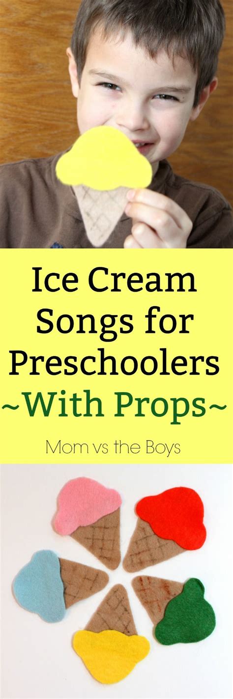 Ice Cream Songs for Preschoolers - Mom vs the Boys | Preschool songs, Cream songs, Preschool
